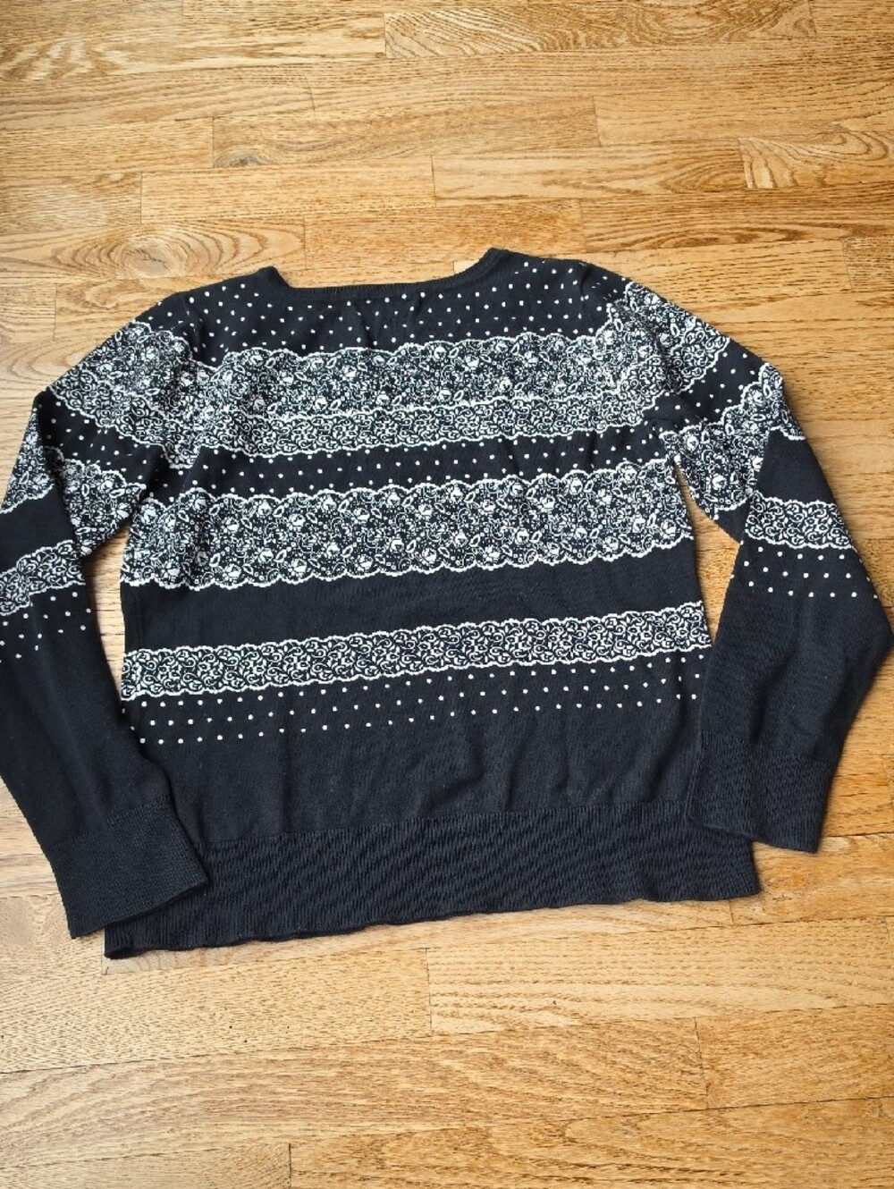 (M) Northern Reflections Crewneck Sweater Floral Polka Dot Base Layer Grandma - Picture 9 of 9